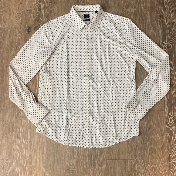 Hugo Boss White Shirt with Black Pattern NWOT - Picture 1 of 8